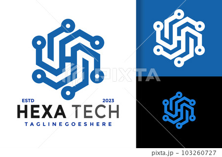 Letter H Hexagon Technology Logo vector icon illustration Letter H Hexagon Technology Logo vector icon illustration 103260727