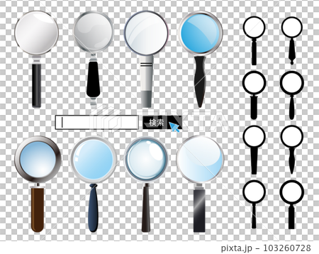 検索虫メガネ　アイコンセット 103260728