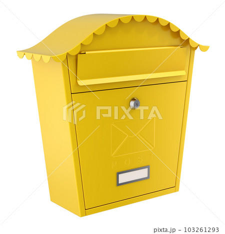 Yellow mailbox (post box)  103261293