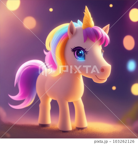 Very detailed cute pony. Generate Ai. 103262126