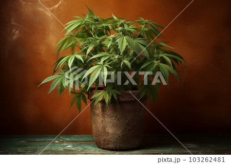 鉢植えで大きく育ったマリファナ:AI作品 鉢植えで大きく育ったマリファナ:AI作品 103262481