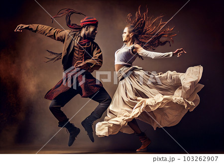 International dance day with a couple . Generate Ai. 103262907
