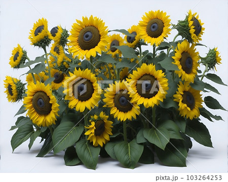 並ぶひまわり 103264253