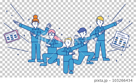 Men and women working in manufacturing technology occupations Men and women working in manufacturing technology occupations 103266434