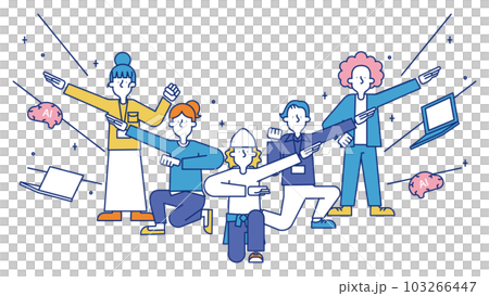 作為 AI 工程師的男人和女人的插圖 103266447