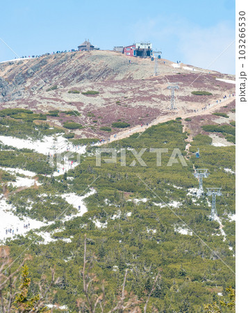 Snezka, Giant mountains. Krkonose mountains taken from Pec pod Snezkou town 103266530