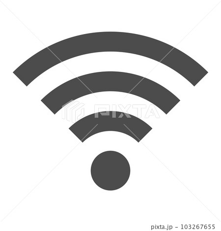 Wi-Fiマークのシンプルなベクターアイコンイラスト 103267655