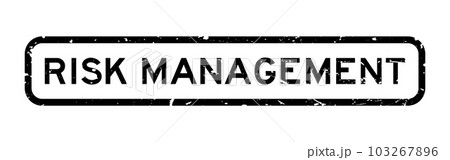 Grunge black risk management word square rubber seal stamp on white background 103267896