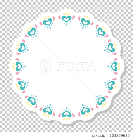 Heart frame material circle green Heart frame material circle green 103269680