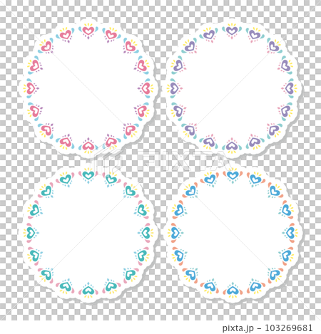 Heart frame material circle set 103269681