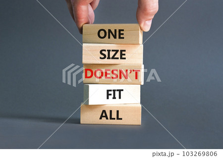 One Size Does Not Fit All Symbol. Concept Words One Size Does Not