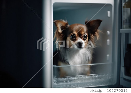 Domestic dog seeks relief from hot summer heat Domestic dog seeks relief from hot summer heat 103270012
