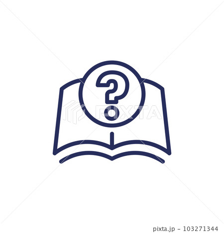 manual line icon, book with instructions vector 103271344