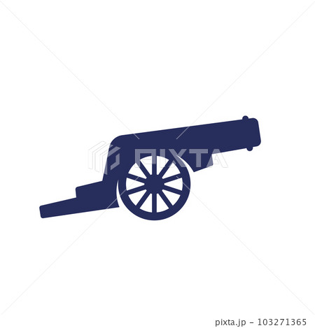 cannon icon on white, vector 103271365