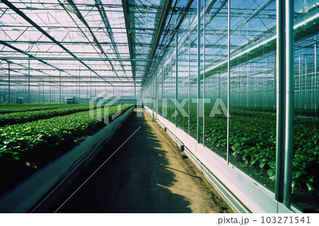 Modern Intelligent Glass Greenhouse for Agriculture. 103271541