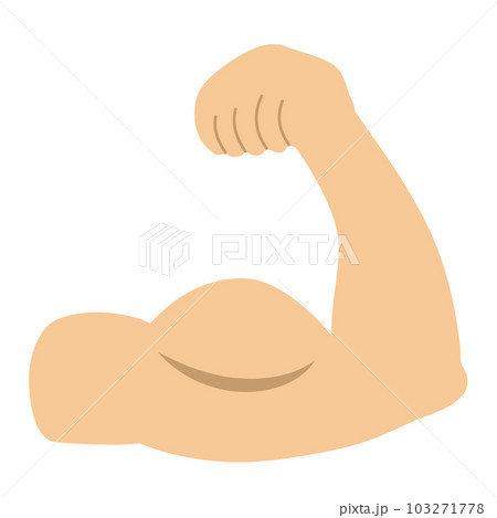 筋肉　パワー　筋トレ　マッチョ　力こぶのイラスト 103271778