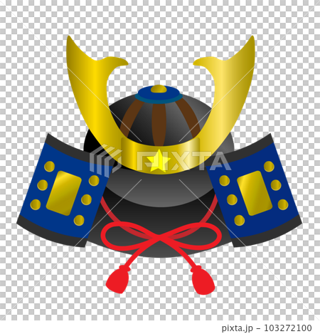 Illustration of a helmet. Image material for Children's Day and Boys' Festival. 103272100