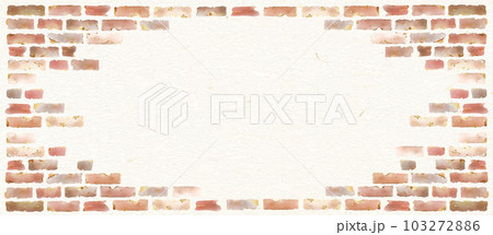 レンガのの壁の水彩背景 レンガのの壁の水彩背景 103272886