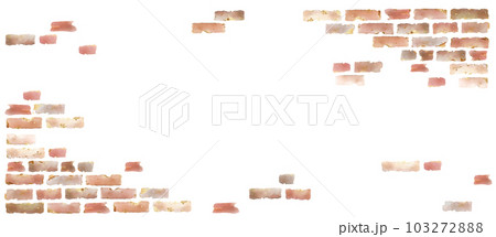 レンガのの壁の水彩背景 レンガのの壁の水彩背景 103272888