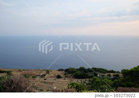 マルタ島　夕方のディングリクリフ 103273022