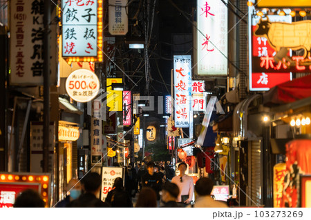 《東京都》賑わう路地裏飲み屋街・慶応仲通り商店街 《東京都》賑わう路地裏飲み屋街・慶応仲通り商店街 103273269