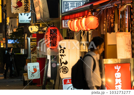 《東京都》賑わう路地裏飲み屋街・慶応仲通り商店街 103273277
