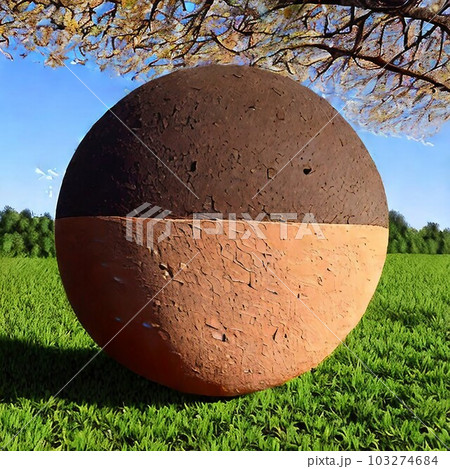 AI生成、土の球体 AI生成、土の球体 103274684