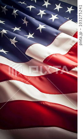 USA Waving Flag, Background of United States Flag. Generative ai 103275241