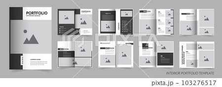 Modern interior Portfolio or architecture portfolio template 103276517
