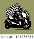 big automatic scooter black and white 103276733