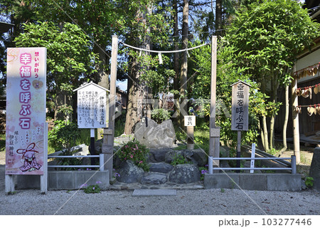 伊豆神社 霊石 幸福を呼ぶ石の写真素材 [103277446] - PIXTA