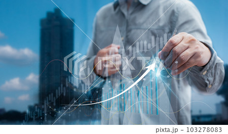 Businessmen draw growth graphs and progress of business and analyze financial, and investment.Use technology to plan strategy to success goals and growth.online business, e-commerce, online marketing. Businessmen draw growth graphs and progress of business and analyze financial, and investment.Use technology to plan strategy to success goals and growth.online business, e-commerce, online marketing. 103278083