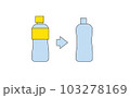 ペットボトルの正しい捨て方のイラスト 103278169
