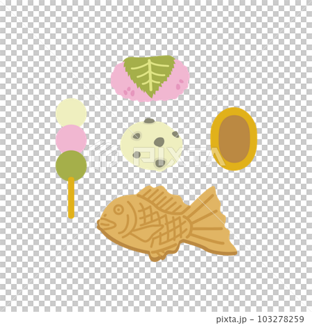和菓子のイラスト 和菓子のイラスト 103278259