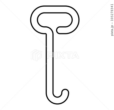 Metal fire poker for coals hook for freight load cargo opening hatches hand transport pull box crate with wood concept rabble contour outline line icon black color vector illustration image thin flat Metal fire poker for coals hook for freight load cargo opening hatches hand transport pull box crate with wood concept rabble contour outline line icon black color vector illustration image thin flat 103278341