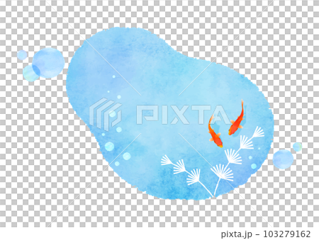 金魚主題金魚和水族館池塘夏季形象 103279162