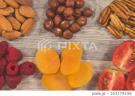 Healthy nutritious food as source natural vitamin E, fiber and other minerals 103279190