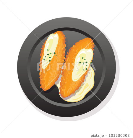 fish and chips on plate vector illustration fish and chips on plate vector illustration 103280308