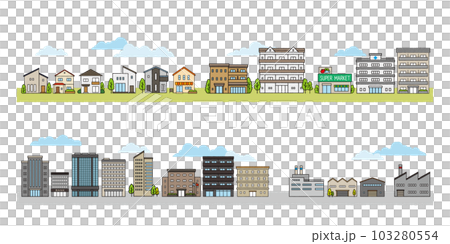 Simple cityscape illustration Simple cityscape illustration 103280554
