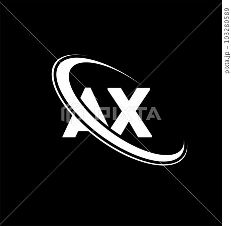 AX logo. A X design. White AX letter. AX/A X letter logo design. Initial letter AX linked circle uppercase monogram logo. AX logo. A X design. White AX letter. AX/A X letter logo design. Initial letter AX linked circle uppercase monogram logo. 103280589