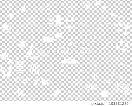 Set of summer vacation white line drawings 103281283