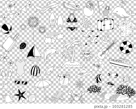 暑假線描集 暑假線描集 103281285