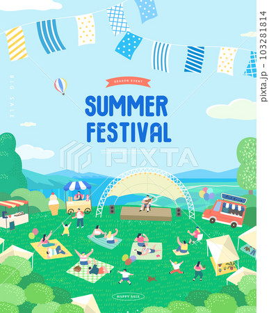 summer holidays vacation Web Banner illustration summer holidays vacation Web Banner illustration 103281814