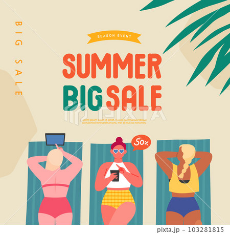 summer holidays vacation Web Banner illustration summer holidays vacation Web Banner illustration 103281815