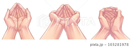 両手で掬う手のかたち 103281978