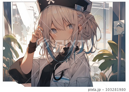 nurse anime girl, as she cares for patients with warmth and dedication, navigating the highs and lows of the medical profession manga style illustration generative ai 103281980