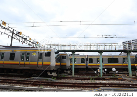 JR南武線の車両基地 鎌倉車両センター中原支所 JR南武線の車両基地 鎌倉車両センター中原支所 103282111