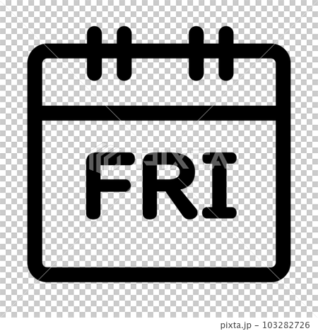 Line style icons representing days of the week, Friday Line style icons representing days of the week, Friday 103282726