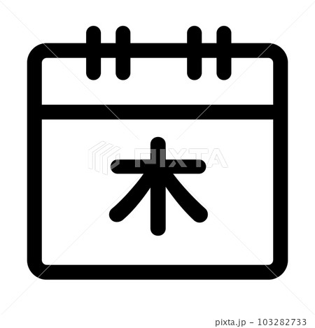 曜日、木曜日を表すラインスタイルのアイコン 103282733