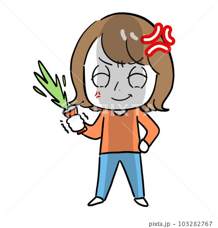 キレている女性 缶 笑顔 キレている女性 缶 笑顔 103282767